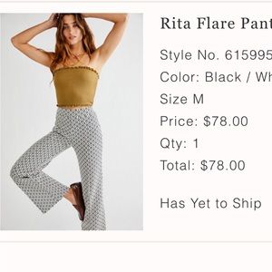 Free people Rita flare pant medium